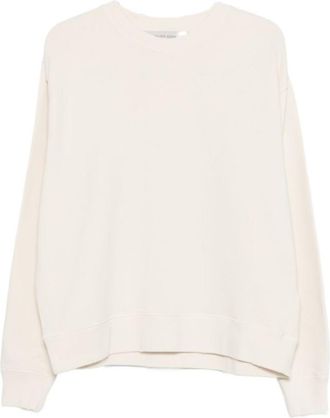 Golden Goose White Solid Crew Neck Sweatshirt