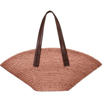 Cesta Collective Large Raffia Taco Tote in Dusty Rose at Nordstrom