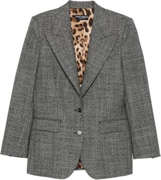 Dolce & Gabbana Jacket Dolce & Gabbana - Dames - Blazers - Grijs - S - Wol - Jassen