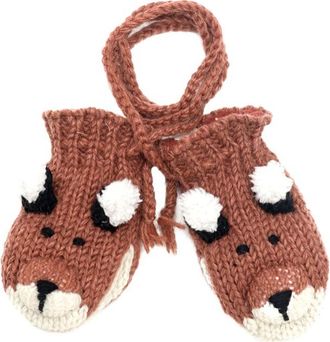 Nirvanna Designs Fox Mittens in Brown at Nordstrom, Size Small