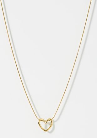 Simons Womens Twisted heart golden necklace