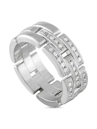 Cartier Maillon Panthre diamond white gold ring - Zilver