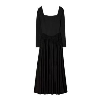 Tory Burch Dames, Jurken, Zwart, Maat: S Leer