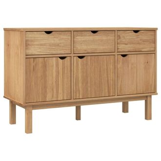 Berkfield Home Sideboard OTTA 114x43x73.5 cm Solid Wood Pine in Brown