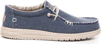 Hey Dude Wally Braided Blue Night Schoenen - Heren - Veterschoenen - Blauw - 45 EU - Schoenen