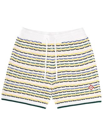 Casablanca Textured Cotton Drawstring Shorts