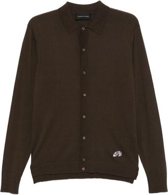 Gabriele Pasini Button-Up Embroidered Collar Cardigan
