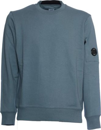 C.P. Company Diagonal Raised Fleece Crew Neck Sweatshirt - Heren - Sweatshirts - Blauw - M - Katoen - Hoodies & sweatvesten