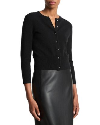 Vince Metal Button Wool & Cashmere-Blend Cardigan