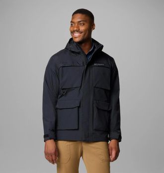 Columbia Landroamer II Jacket Mens Black Full Zip Waterproof Hiking KFC386