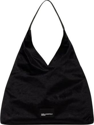 Karl Lagerfeld Tweekleurige denim shopper - unisex - Tassen - Zwart - Maat: ONE Size Denim