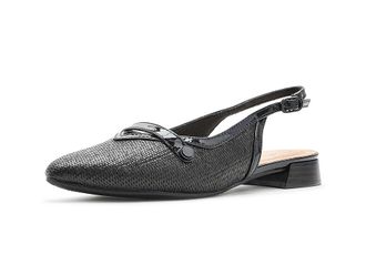 Clarks Natalyn Sling Womens Flat Shoes Black Raffia : 8.5 B - Medium, Leather