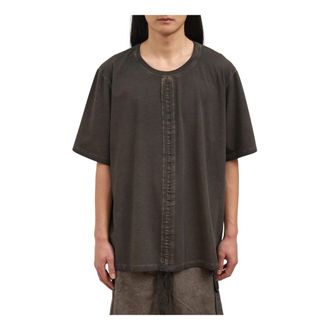 Uma Wang T-Shirts, male, Gray, Size: M T-Shirt Girocollo in Cotone