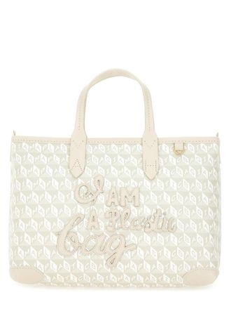 Anya Hindmarch Xs Tote Bag With I Am A Plastic Bag Pattern