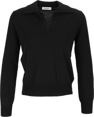 Kangra Cashmere Regular Fit Long Sle Eve Open Long-Sleeve Polo Shirt
