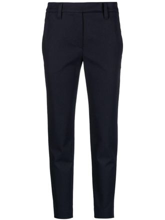 Brunello Cucinelli Pantaloni sartoriali crop - Blu