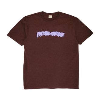 Fa T-Shirts, male, Brown, Size: XL Stamp Logo Short Sleeve Tee