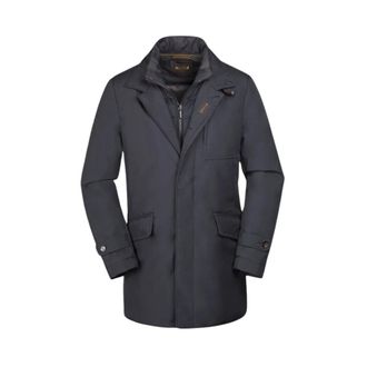 Moorer Hombre, Abrigos, Azul, Talla: 4XL