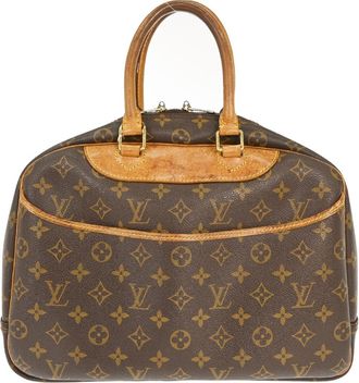 Louis Vuitton Deauville Handbag Monogram Canvas Brown Canvas Handbag (Pre-Owned)