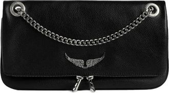 Zadig&Voltaire Rock II Clutch - Dames - Schoudertassen - Zwart - ONE Size - Katoen - Tassen