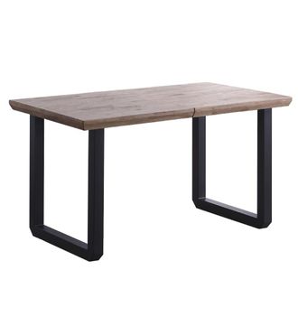 Home Heavenly Mesa de comedor extensible madera y patas metal (140-220 cm)