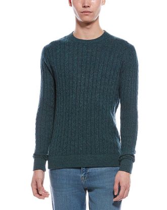 Raffi Cashmere Cable Crewneck Sweater