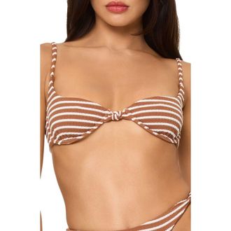 L*Space Tulip Stripe Underwire Bikini Top in Brown Sugar at Nordstrom Rack, Size X-Small