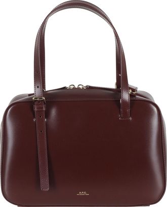 A.P.C. Wine Sac Virginie Box Double-Handle Polyurethane Mini Bag