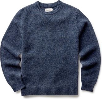 Taylor Stitch Mens Eastmoor Crew Sweater In Heather Night Wool
