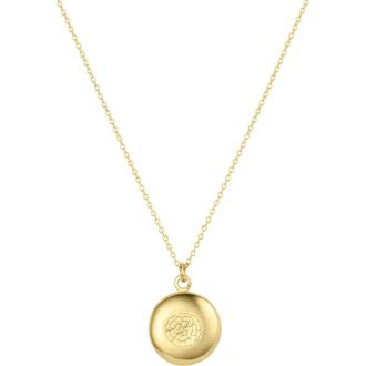 Set & Stones Ruby Birth Flower Necklace in Gold /October at Nordstrom