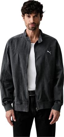 Puma Washed Twill Track Jacket - Heren - Outdoorjassen - Grijs - XL - Katoen - Fitness