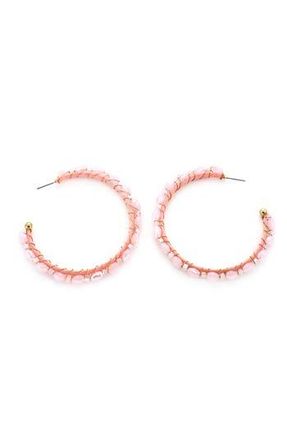 Panacea Crystal Hoop Earrings in Pink at Nordstrom Rack