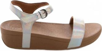 FitFlop Womens Laura Iridescent Scale Back-Strap Sandal In Urban White