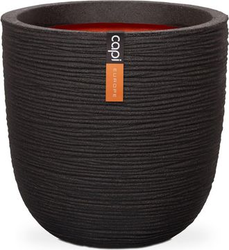 Capi Europe Macetero Nature Rib Negro 43x41 Cm Kblr933 Capi