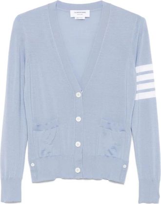 Thom Browne V-neck Cardigan - Dames - Vesten - Blauw - S - Truien & Vesten