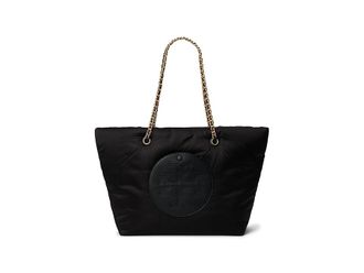 Tory Burch Ella Puffy Chain Tote Tote Handbags Black, Polyester/Synthetic
