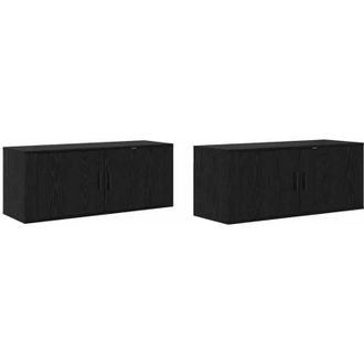 vidaXL Juego de Muebles para Televisión Montados en la Pared 2 pcs vidaXL