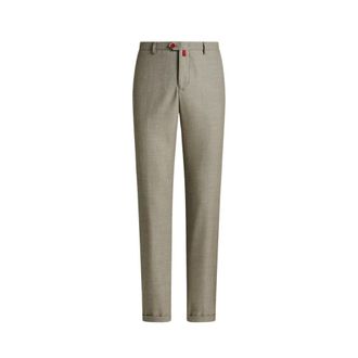Kiton Heren, Broeken, Grijs, Maat: W38 Wol