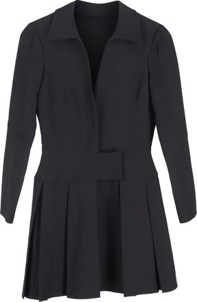 Valentino Valentino geplooide mini-jurk in zwart polyester