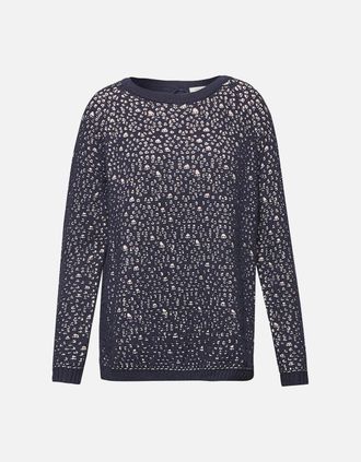 Great Plains Womens Great Plains Eloise Knit Round Neck Womens Jumper - Navy - Size: 18/16