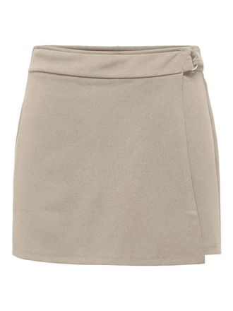 Only Hosenrock ONLY ONLSANIA LIFE BUCKLE SKORT JRS, Damen, Gr. XL, island fossil detail:silber buckle (sania), Jersey, Obermaterial: 95% Polyester, 5% Elas