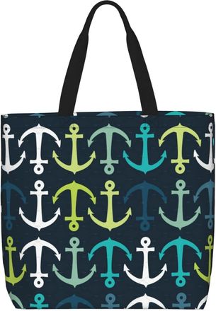 Generic Women Handbag Nautical Anchor Colorful Women Tote Bag Casual Lightweight Crossbody Bags, For Christmas, Birthday, Work, Daily, Graduation