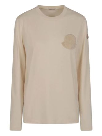 Moncler long-sleeve t-shirt - women - Cotton - L - Neutrals