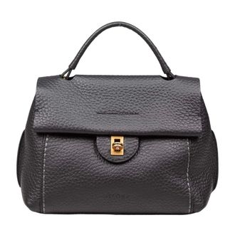 PLINIO VISONA Tassen, Dames, Zwart, ONE Size, Leer, Viola Handtas