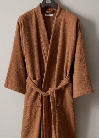 Mango Accappatoio spugna di cotone marrone medio - Home - S - MANGO HOME