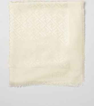 Fendi Scialle FF Fendi in seta e lana con monogram jacquard