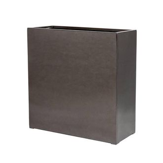 PRIMROSE Metallic Grey Polystone High Trough Planter 100cm