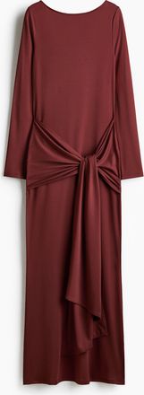 H&M Jerseykleid mit Bindedetail - Beige