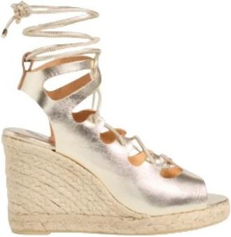 Castaner Antigone Espadrille Sleehakken - Dames - Sleehakken - Beige - 36 EU - Leer - Schoenen