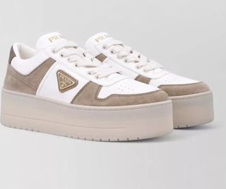 Prada leather low-top sneakers